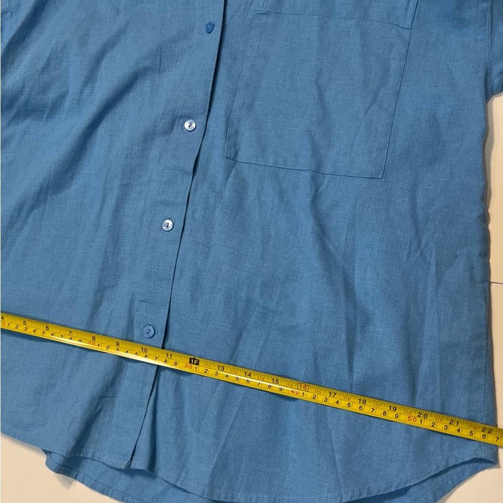 Abercrombie & Fitch Vibrant Blue Button-Down Shirt - Picture 9 of 10